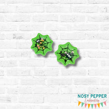 Load image into Gallery viewer, Spider Web shaker feltie embroidery file DIGITAL DOWNLOAD