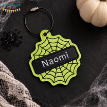 Load image into Gallery viewer, Web appliqué name bag tag/bookmark/ornament machine embroidery design DIGITAL DOWNLOAD