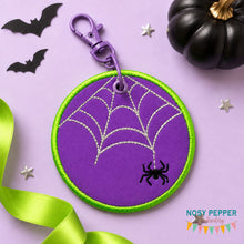 Load image into Gallery viewer, Web Full Appliqué Name bag tag --2026 Spooky Mystery Bundle-- machine embroidery design DIGITAL DOWNLOAD