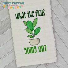 Load image into Gallery viewer, What The Ficus machine embroidery design (4 sizes included) DIGITAL DOWNLOAD