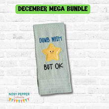 Load image into Gallery viewer, Dumb Wish appliqué machine embroidery design (5 sizes included) DIGITAL DOWNLOAD