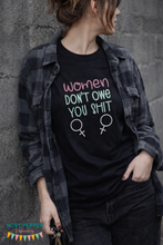 Load image into Gallery viewer, Women Don't Owe You machine embroidery design (5 sizes included) DIGITAL DOWNLOAD
