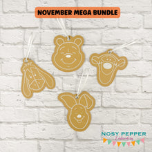 Load image into Gallery viewer, Woods Friends ornament set (set of 4 designs) machine embroidery design DIGITAL DOWNLOAD