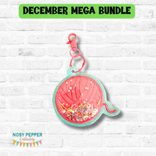 Load image into Gallery viewer, Yarn shaker appliqué bag tag/ornament/bookmark machine embroidery design DIGITAL DOWNLOAD