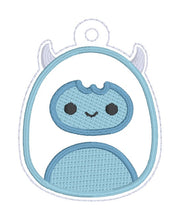 Load image into Gallery viewer, Yeti squishy snap tab and eyelet fob machine embroidery file (single and multi files included) DIGITAL DOWNLOAD