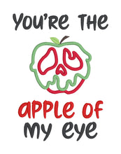 Load image into Gallery viewer, You&#39;re The Apple applique machine embroidery design (4 sizes included) DIGITAL DOWNLOAD
