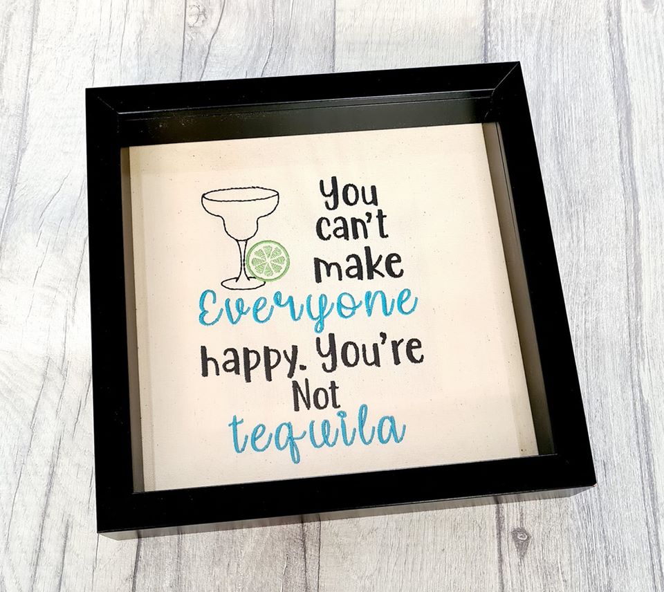 Not Tequila Design (4 sizes included) machine embroidery design DIGITAL DOWNLOAD