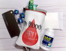 Load image into Gallery viewer, Bloody Hell ITH bag (5 sizes available) machine embroidery design DIGITAL DOWNLOAD