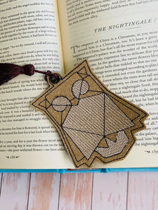 Origami Owl Bookmark 4x4 machine embroidery design DIGITAL DOWNLOAD