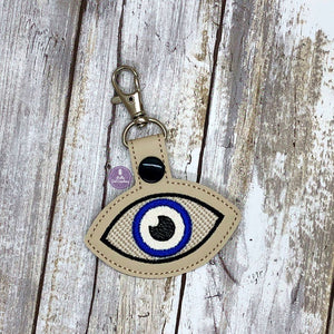 Eye applique snap tab 4x4 machine embroidery design DIGITAL DOWNLOAD