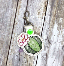 Load image into Gallery viewer, Cactus flower sketchy snap tab 4x4 machine embroidery design DIGITAL DOWNLOAD