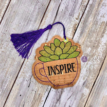 Load image into Gallery viewer, Inspire Bookmark 4x4 machine embroidery design DIGITAL DOWNLOAD