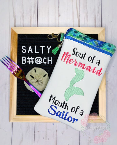 Soul of a Mermaid machine embroidery design (5 sizes included) DIGITAL DOWNLOAD