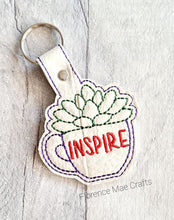 Load image into Gallery viewer, Inspire snap tab (Single and Multi files included) machine embroidery design DIGITAL DOWNLOAD