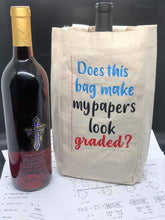 Load image into Gallery viewer, Does the bag make my papers look graded design (4 sizes included) machine embroidery design DIGITAL DOWNLOAD