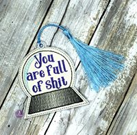You are full of shit vinyl sketchy applique bookmark 4x4 machine embroidery design DIGITAL DOWNLOAD