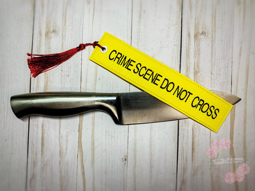 Crime Scene tape bookmark 5x7 machine embroidery design DIGITAL DOWNLOAD
