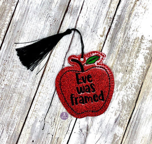 Eve was Framed bookmark 4x4 machine embroidery design DIGITAL DOWNLOAD