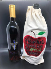 Load image into Gallery viewer, Teachers cannot run on apples alone applique (5 sizes included) machine embroidery design DIGITAL DOWNLOAD