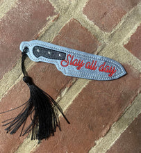 Load image into Gallery viewer, Slay All Day Bookmark/Ornament 4x4 machine embroidery design DIGITAL DOWNLOAD