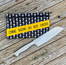 Load image into Gallery viewer, Crime Scene Tape Applique ITH Bag (4 Sizes available) machine embroidery design DIGITAL DOWNLOAD