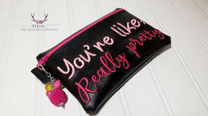 Really Pretty ITH bag (4 sizes available) machine embroidery design DIGITAL DOWNLOAD