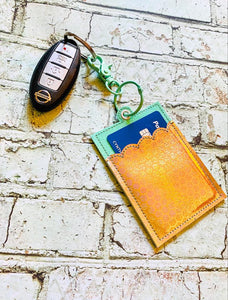 Key chain wallet (two styles and 4 variations) 5x7 hoop ITH machine embroidery design DIGITAL DOWNLOAD
