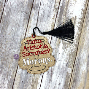 Morons Bookmark 4x4 machine embroidery design DIGITAL DOWNLOAD