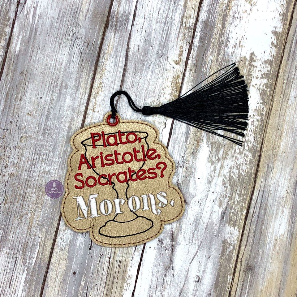 Morons Bookmark 4x4 machine embroidery design DIGITAL DOWNLOAD