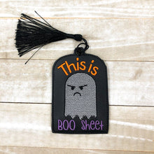 Load image into Gallery viewer, Boo Sheet sketchy Bookmark 4x4 machine embroidery design DIGITAL DOWNLOAD