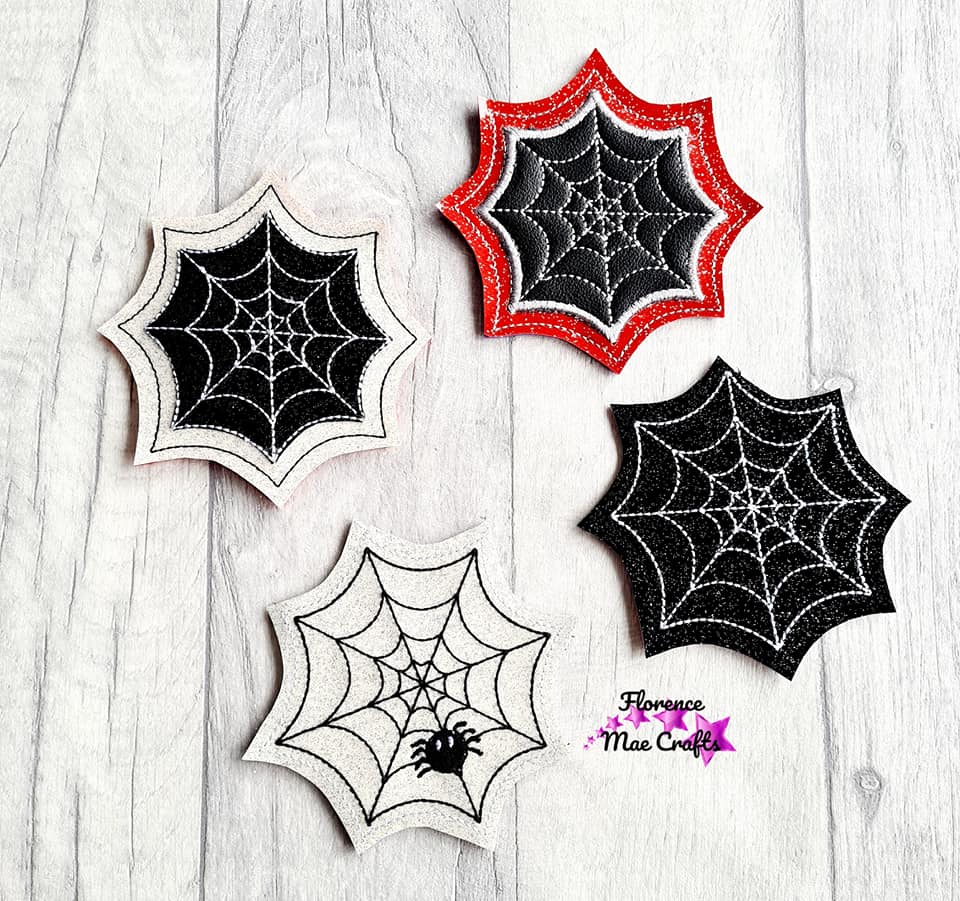 Spider Web Coaster Set of 4 Designs machine embroidery design DIGITAL DOWNLOAD