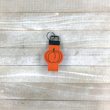 Load image into Gallery viewer, Pumpkin Key fob (5x7 &amp; 6x10 hoop sizes included) machine embroidery design DIGITAL DOWNLOAD