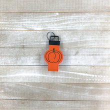 Load image into Gallery viewer, Pumpkin Key fob (5x7 &amp; 6x10 hoop sizes included) machine embroidery design DIGITAL DOWNLOAD