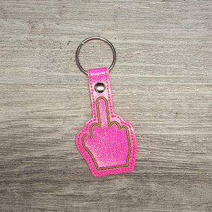 Middle Finger Snap tab (Single and Multi File included) machine embroidery design DIGITAL DOWNLOAD