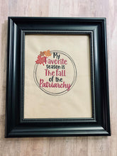 Load image into Gallery viewer, Fall of the Patriarchy (5 sizes and 2 versions included) machine embroidery design DIGITAL DOWNLOAD