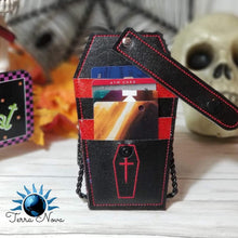 Load image into Gallery viewer, Coffin ITH Wallet Embroidery Design 5x7 machine embroidery design DIGITAL DOWNLOAD