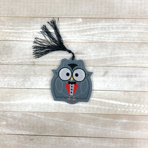 Vampire Owl Bookmark/Ornament 4x4 machine embroidery design DIGITAL DOWNLOAD
