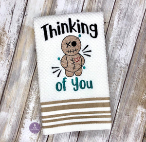 Thinking of you Machine Embroidery Design 5 sizes included DIGITAL DOWNLOAD