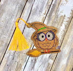 Witch Owl bookmark/ornament 4x4 machine embroidery design DIGITAL DOWNLOAD