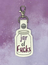 Load image into Gallery viewer, Jar of F@cks Snap tab single and multi files included machine embroidery design DIGITAL DOWNLOAD