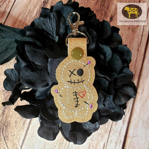 Voodoo doll snap tab Single and multi files included machine embroidery design DIGITAL DOWNLOAD