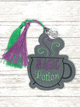 Load image into Gallery viewer, Magic Potion Bookmark/Ornament 4x4 machine embroidery design DIGITAL DOWNLOAD