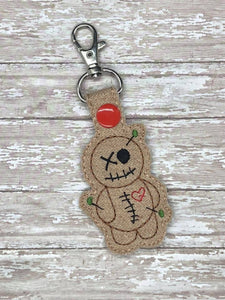 Voodoo doll snap tab Single and multi files included machine embroidery design DIGITAL DOWNLOAD