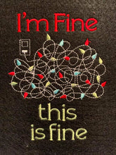 Load image into Gallery viewer, It&#39;s Fine Christmas Lights Machine Embroidery Design 5 sizes included DIGITAL DOWNLOAD