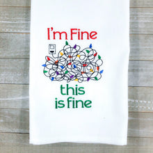 Load image into Gallery viewer, It&#39;s Fine Christmas Lights Machine Embroidery Design 5 sizes included DIGITAL DOWNLOAD