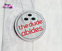 Load image into Gallery viewer, Lebowski Coaster Set of 4 Coaster Machine Embroidery Designs DIGITAL DOWNLOAD