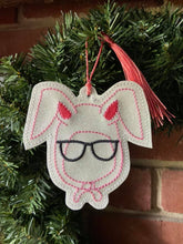 Load image into Gallery viewer, Deranged Bunny Ornament 4x4 machine embroidery design DIGITAL DOWNLOAD