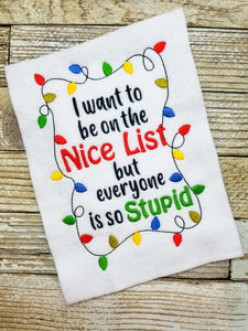 Nice list machine embroidery design 4 sizes included DIGITAL DOWNLOAD