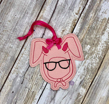 Load image into Gallery viewer, Deranged Bunny Ornament 4x4 machine embroidery design DIGITAL DOWNLOAD