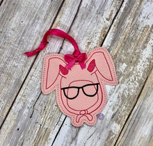 Load image into Gallery viewer, Deranged Bunny Ornament 4x4 machine embroidery design DIGITAL DOWNLOAD